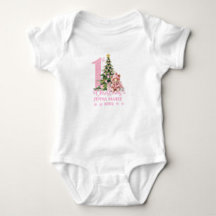 BABY GIRL 1ST CHRISTMAS BODYSUIT