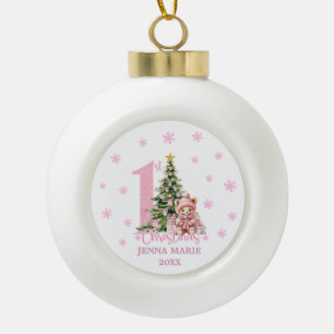 BABY GIRL 1ST CHRISTMAS Ornament
