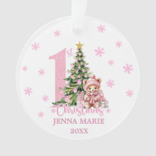 BABY GIRL 1ST CHRISTMAS Ornament