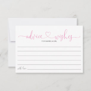 Baby Girl Advice Shower Invitation