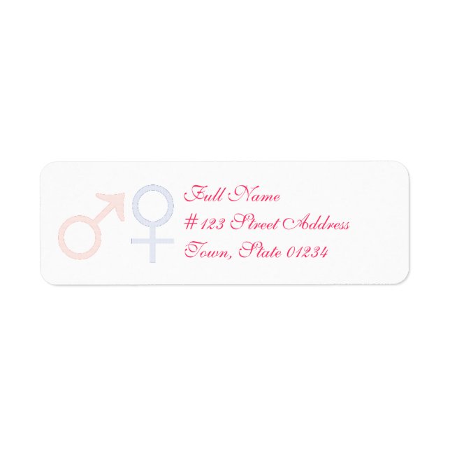 Baby Girl and Baby Boy Mailing Labels (Front)