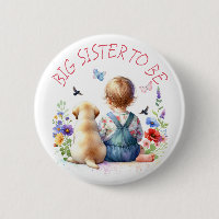 Baby Girl and Puppy Baby Shower Big Sister