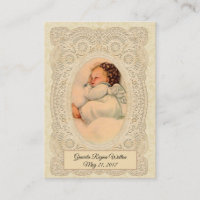 Baby Girl Angel Baptismal Remembrance Holy Card