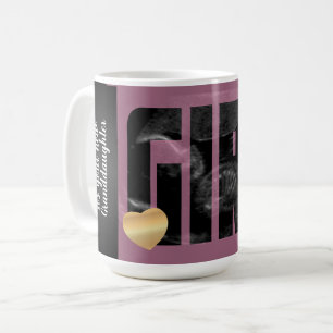 Baby Girl Announcement - Sonogram with DIY Text Coffee Mug