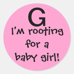 Baby Girl Baby Shower Classic Round Sticker