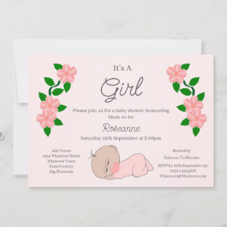 Baby Girl Baby Shower Invitation
