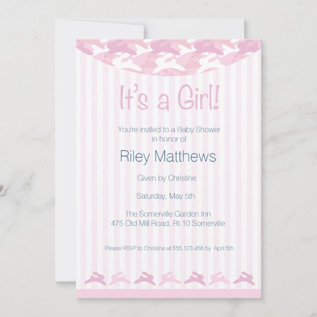 Baby Girl Baby Shower Invitation (Front)