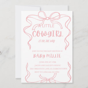 Baby Girl Baby Shower Invitation - Cowgirl Theme