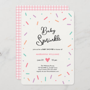 Baby Girl Baby Sprinkle Baby Shower Invitation
