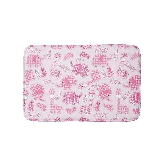 baby girl background bath mat (Front)