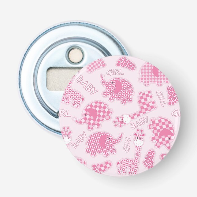 baby girl background bottle opener (Front)