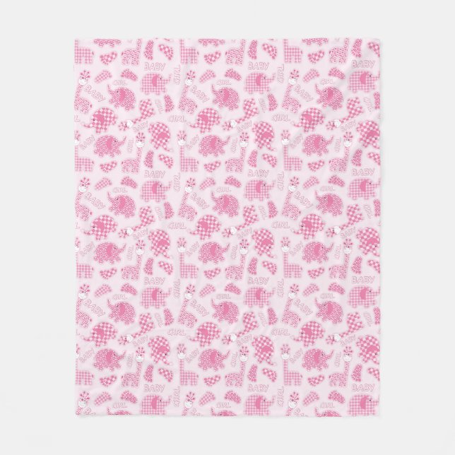 baby girl background fleece blanket (Front)