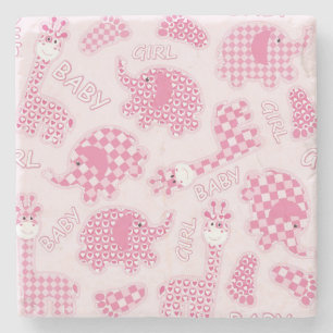 baby girl background stone coaster