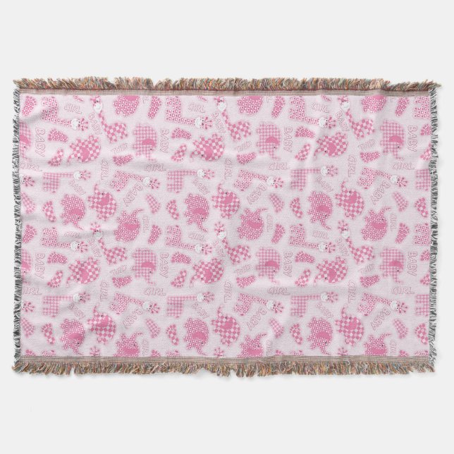 baby girl background throw blanket (Front)