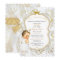 Baby Girl Baptism Christening Gold Cross Glitter