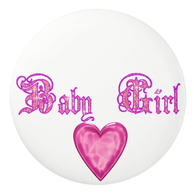 Baby Girl Bedroom Ceramic Knob (Front)