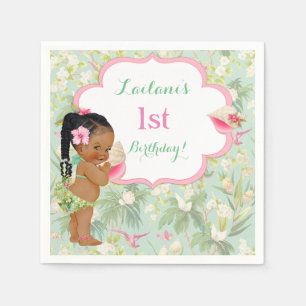 Baby Girl Bikini Tropical Luau Hawaiian Braids Napkin