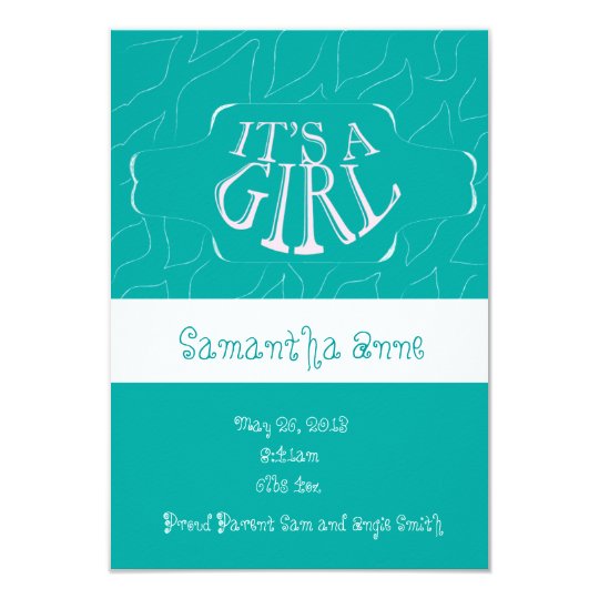 Baby Girl Birth Announcement