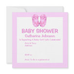 Baby Girl Booties Baby Shower Invitation