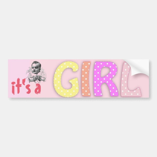 Baby Girl Bumpersticker Bumper Sticker (Front)