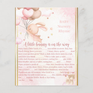 Baby Girl Bunny Baby Shower Game
