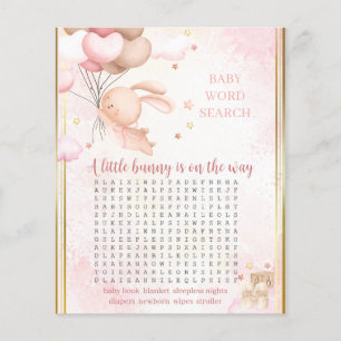 Baby Girl Bunny Baby Shower Game