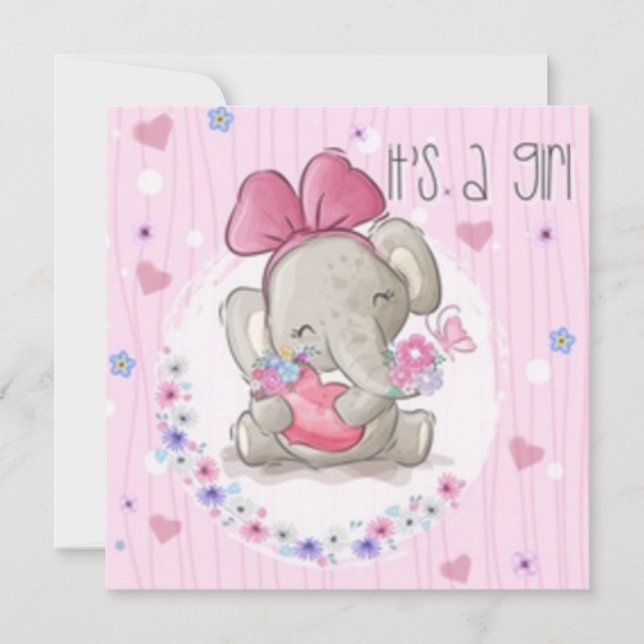 Baby girl card (Front)