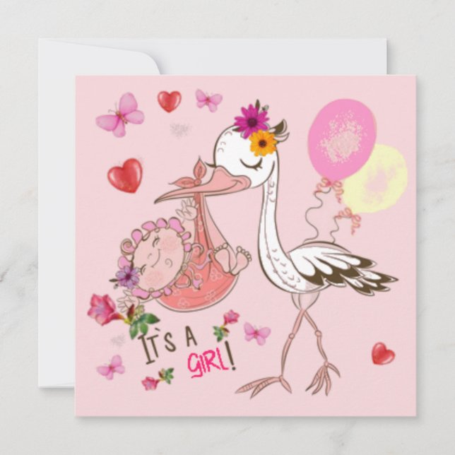 Baby girl card (Front)