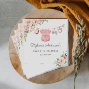 Baby Girl Clothes Baby Shower Personalised Napkins