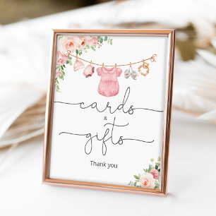 Baby girl clothes Cards and gifts sign