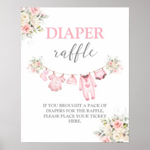 Baby Girl Clothes Diaper Raffle sign