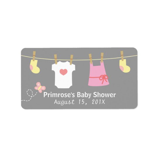 Baby Girl Clothes for Girl Baby Shower Address Label