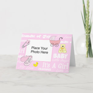 Baby Girl Collage Photo Card