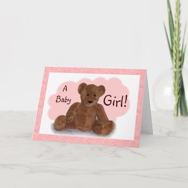 Baby Girl Congratulations Card (Front)