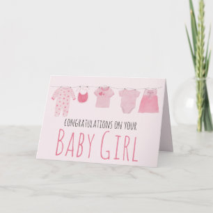 Baby Girl congratulations Card