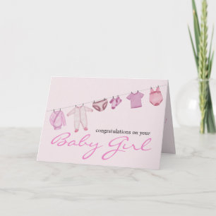 Baby Girl congratulations Card