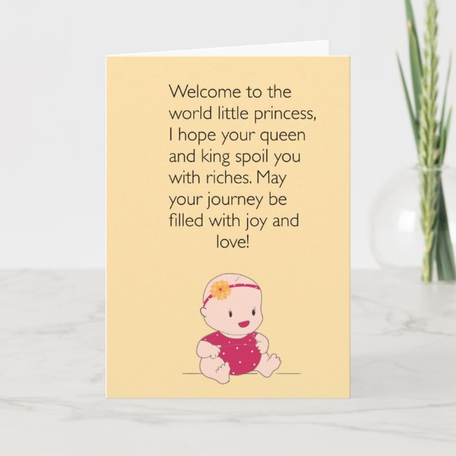 Baby girl Congratulations card (Front)