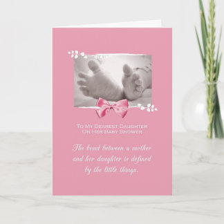 Baby Girl Congratulations Daughter With Baby Feet Card
