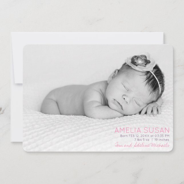 Baby girl custom photo and  pink pattern back (Front)