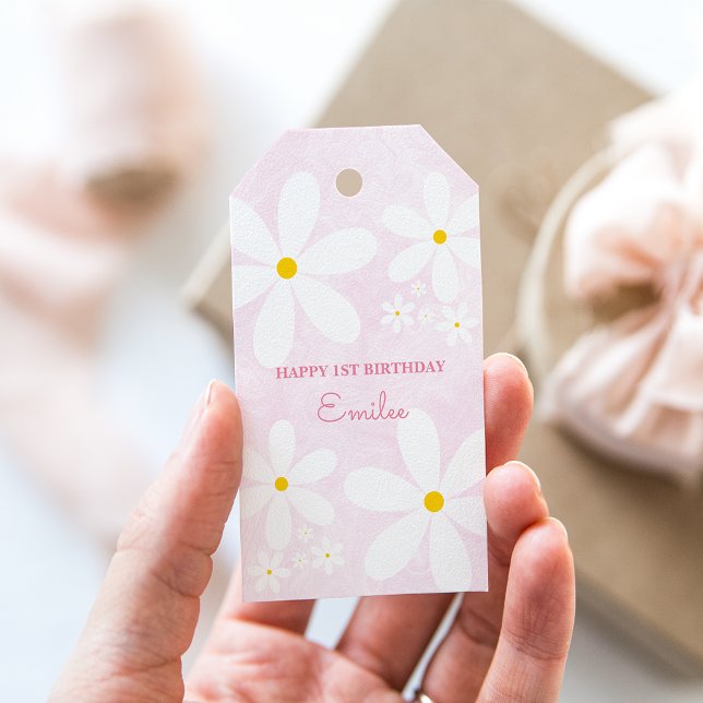 Baby Girl Daisy (Pink) Gift Tags (Creator Uploaded)