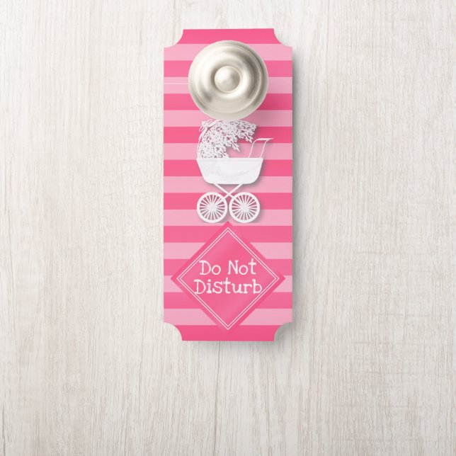 Baby Girl Do Not Disturb Door Hanger (On Knob)