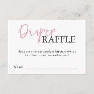 Baby Girl Duck Enclosure Cards Diaper Raffle