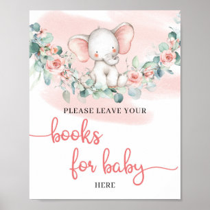 Baby Girl Elephant eucalyptus books for baby Poster