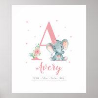 Baby Girl Elephant Sign Nurser