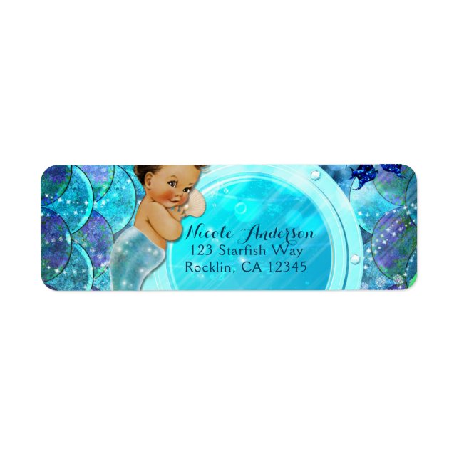 Baby Girl Enchanted Mermaid Baby Shower Party (Front)