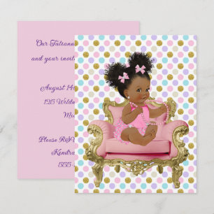Baby Girl First Birthday Digital Download  Invitation