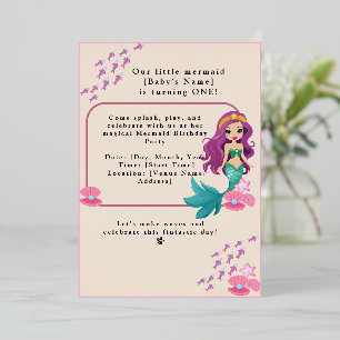 Baby Girl First Birthday Party Mermaid 