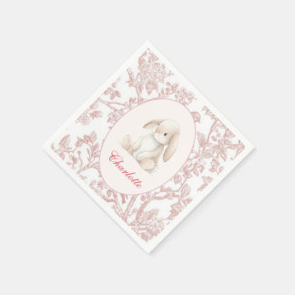 Baby Girl First Birthday Party Napkins 