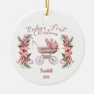 Baby Girl First Christmas Ornament