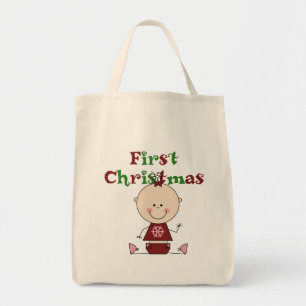 Baby Girl First Christmas T-shirts and Gifts Tote Bag